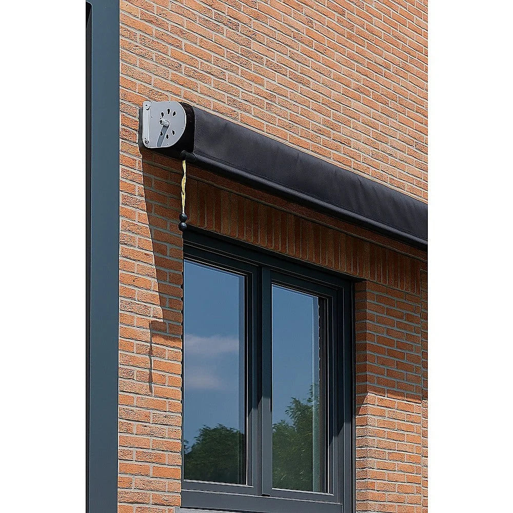 Outdoor Awning Retractable Straight Drop Roll Down Garden