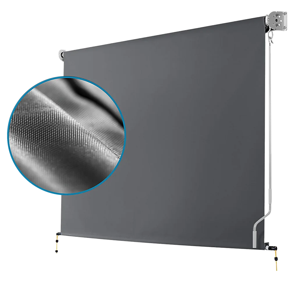 Outdoor Awning Retractable Straight Drop Roll Down Garden