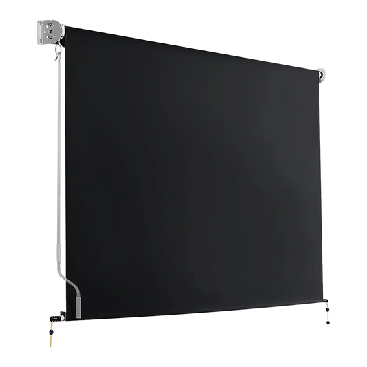 Outdoor Awning Retractable Straight Drop Roll Down Garden