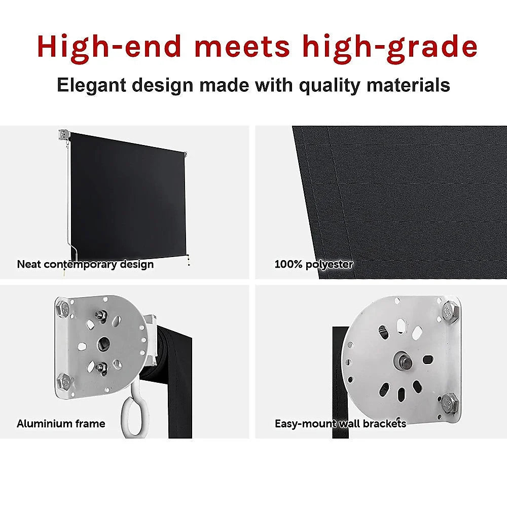 Outdoor Awning Retractable Straight Drop Roll Down Garden