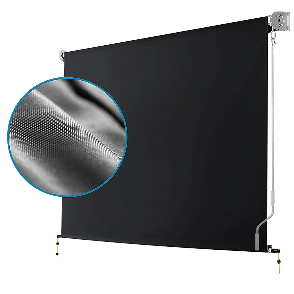 Outdoor Awning Retractable Straight Drop Roll Down Garden