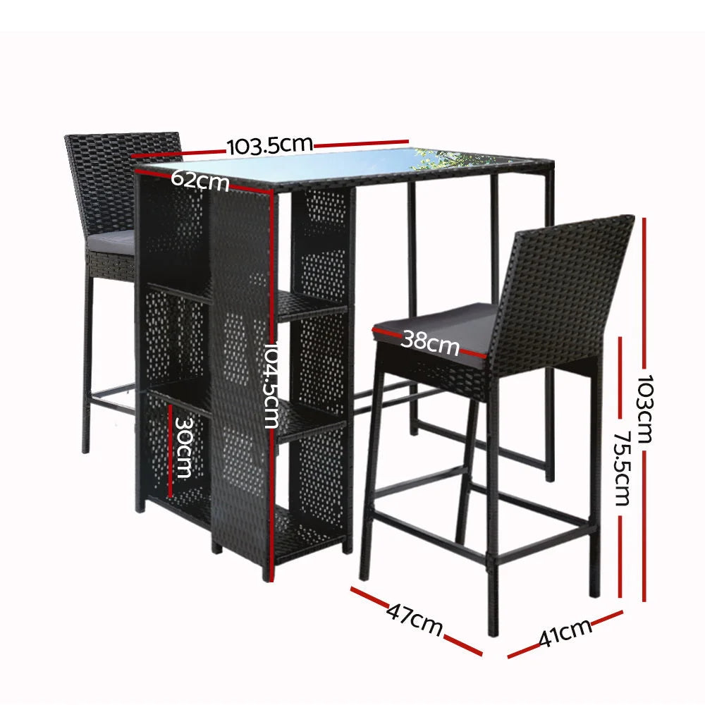 Bar Set Of Three Patio Dining