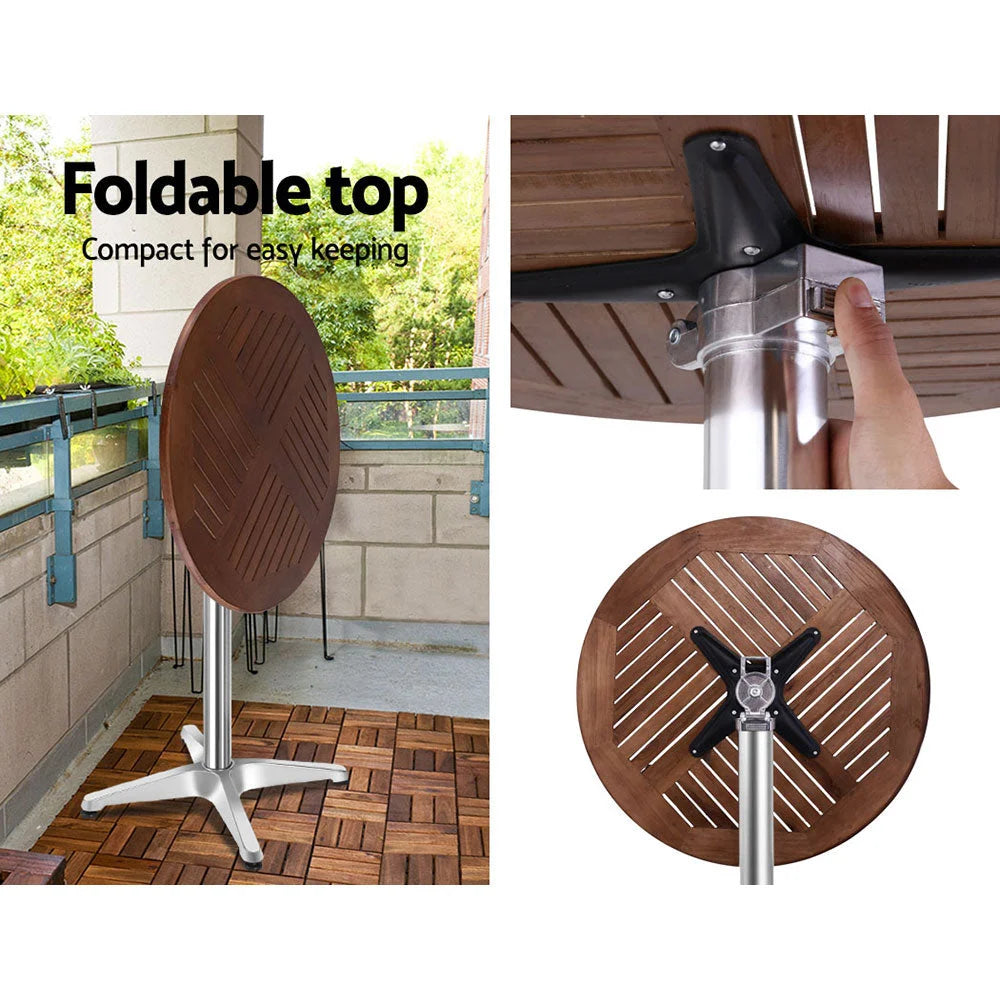 Outdoor Bar Table Furniture Wooden Cafe Table Aluminium