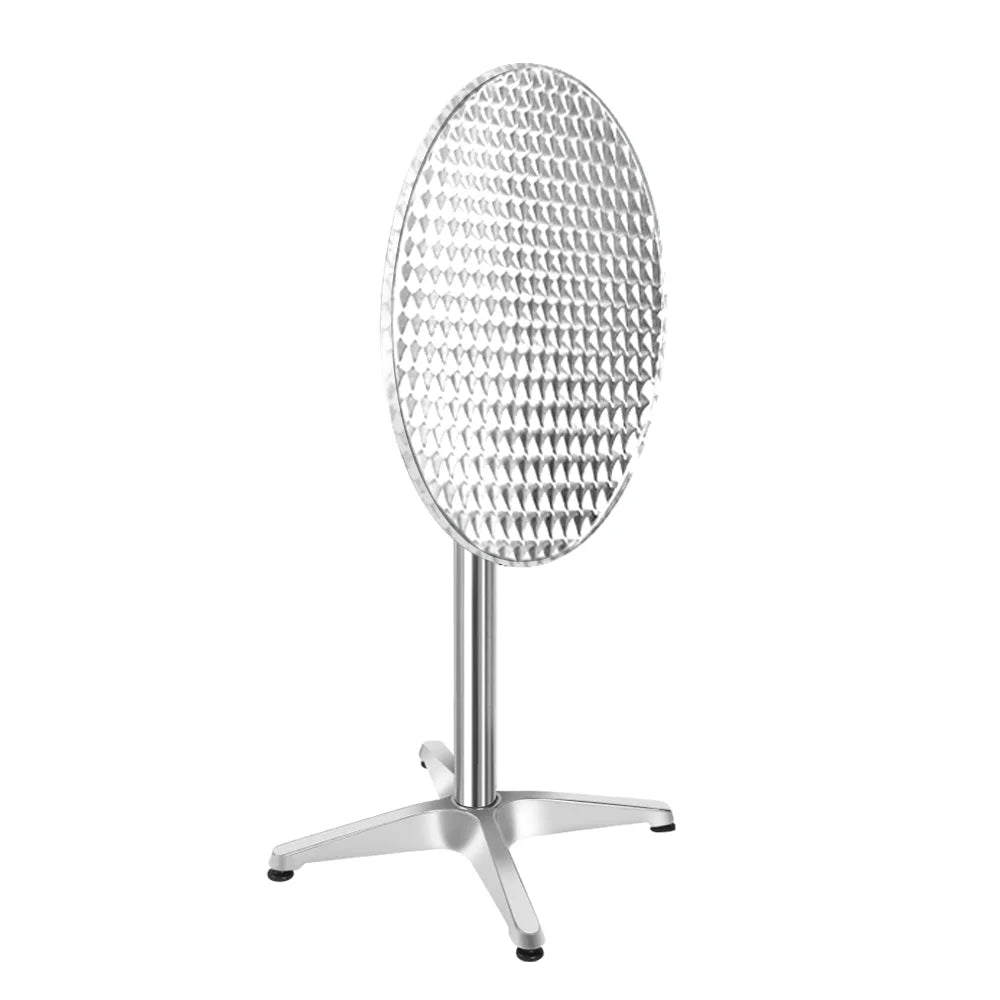 Outdoor Bar Table Set 6-Piece Adjustable Aluminium Cafe