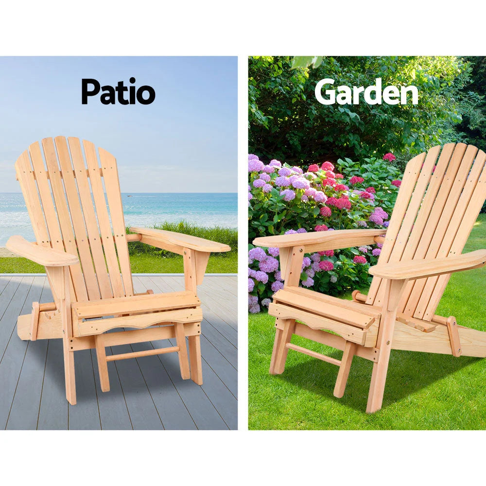 Outdoor Beach Chair and Table Set - 3 Piece - Outdoor