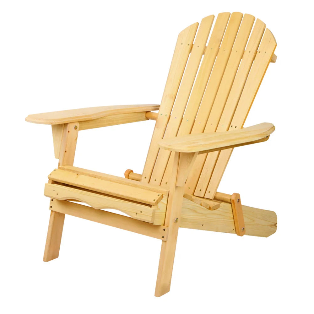 Outdoor Beach Chair Lounge Wooden Adirondack Garden Patio