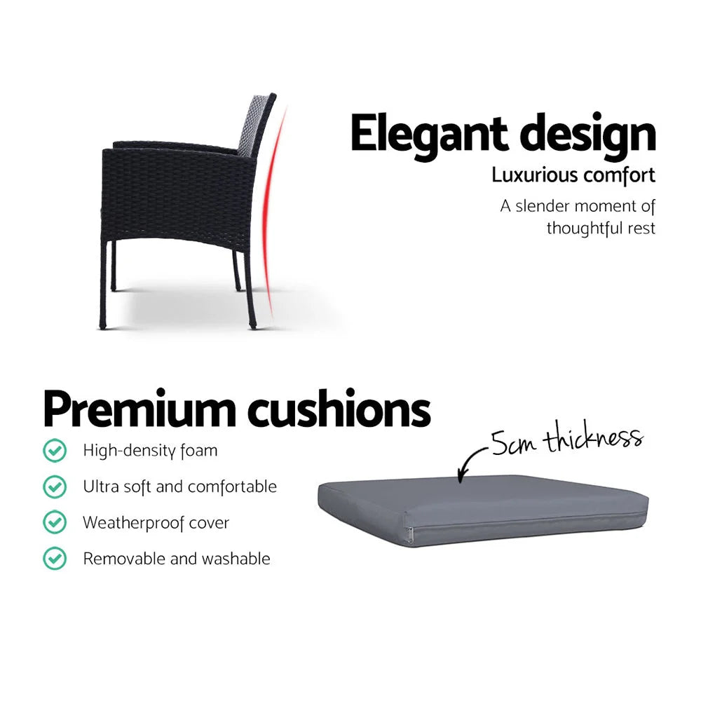 Outdoor Bistro Chairs Patio Dining Chair Wicker Garden