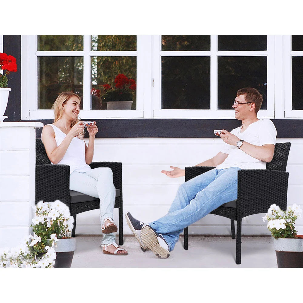 Outdoor Bistro Chairs Set of 2 Patio Furniture Dining Chair