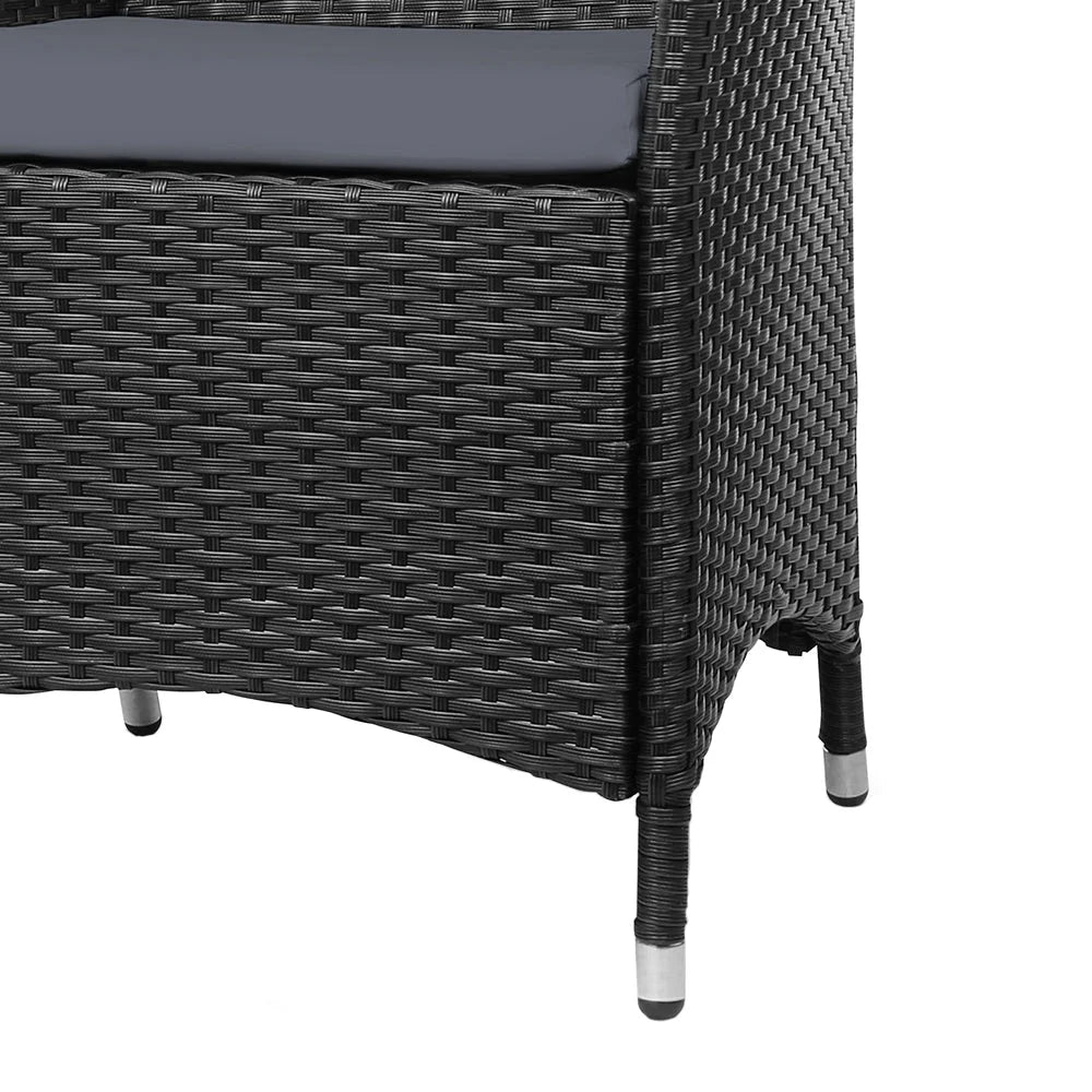 Outdoor Bistro Chairs Set of 2 Patio Furniture Dining