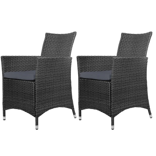 Outdoor Bistro Chairs Set of 2 Patio Furniture Dining