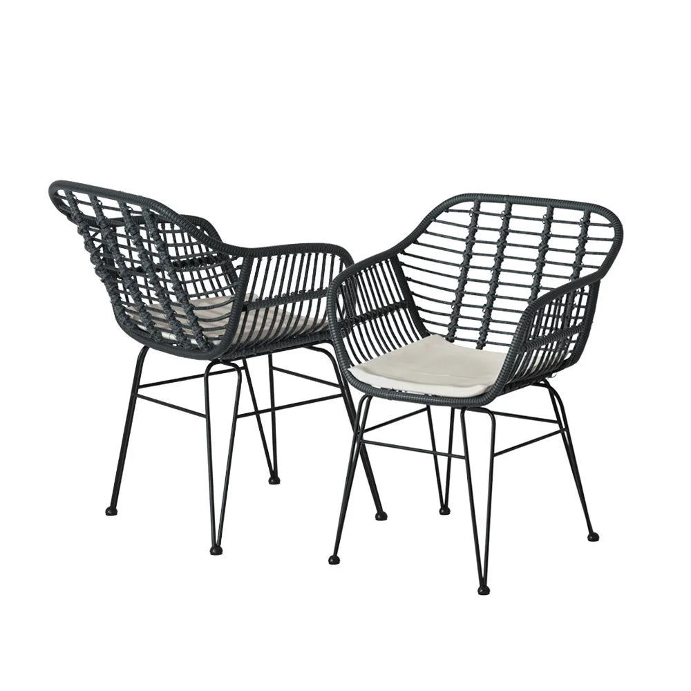Grey outdoor dining setting
