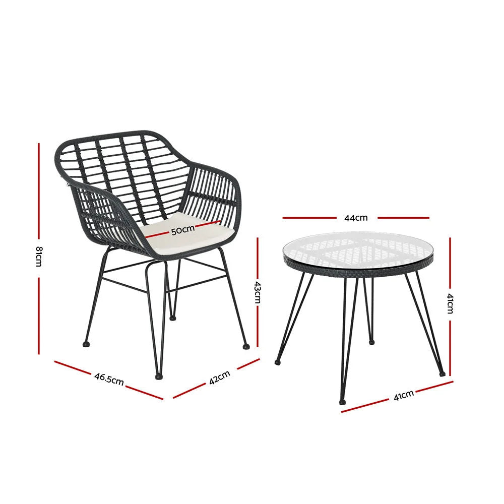 Bistro Set Of Three Furniture Lounge Setting Table