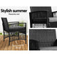 Dining table with patio outdoor bistro chairs setting