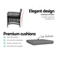 Dining table with outdoor bistro patio chairs cushion