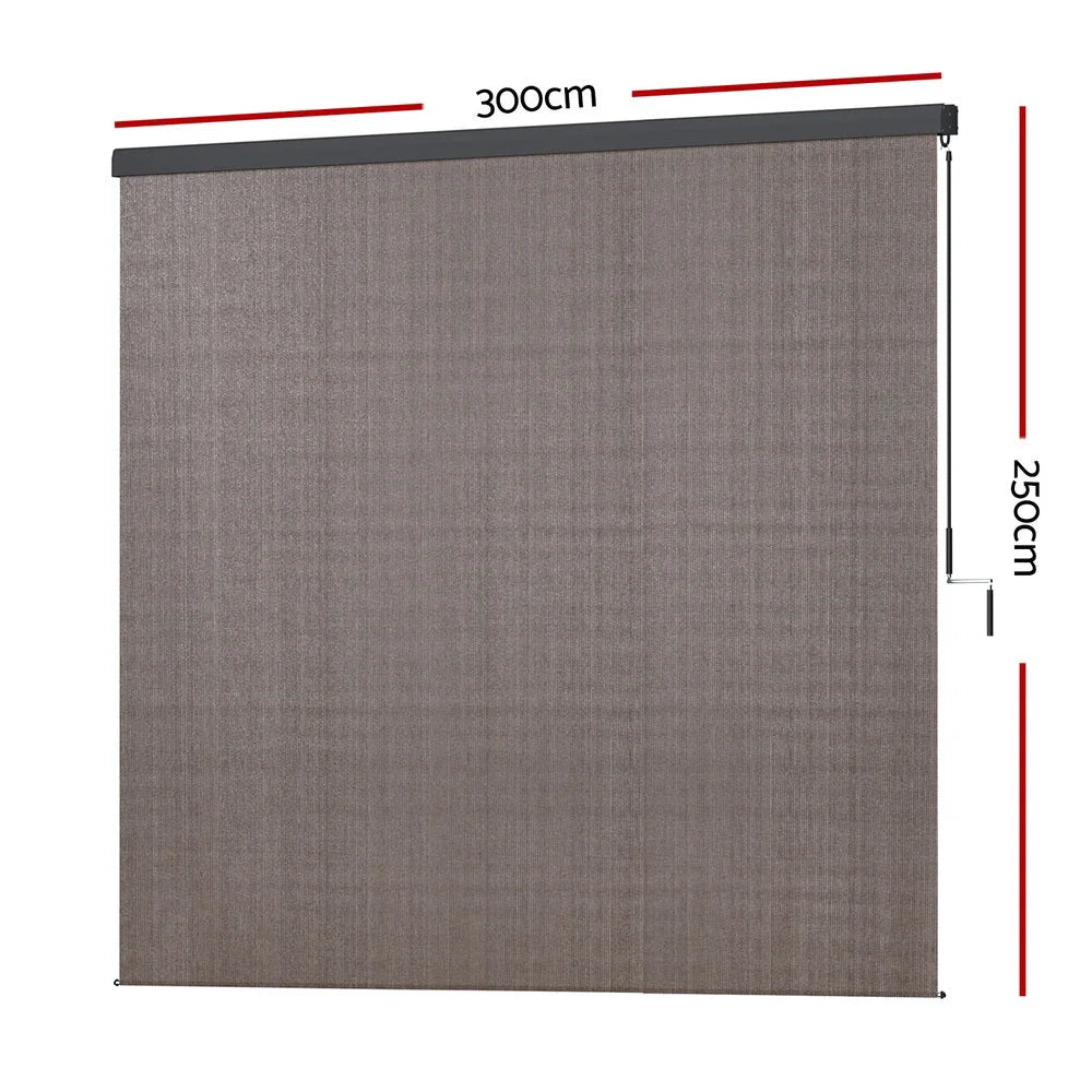 Outdoor Blinds Light Filtering Roll Down Awning Shade