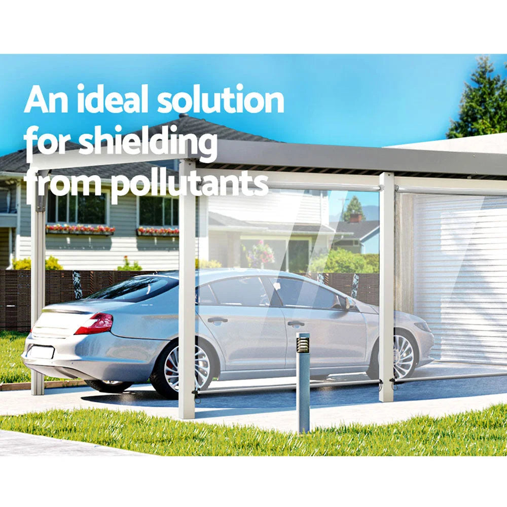 5x2 retractable awning with striped awning fabric and folding arm frame
