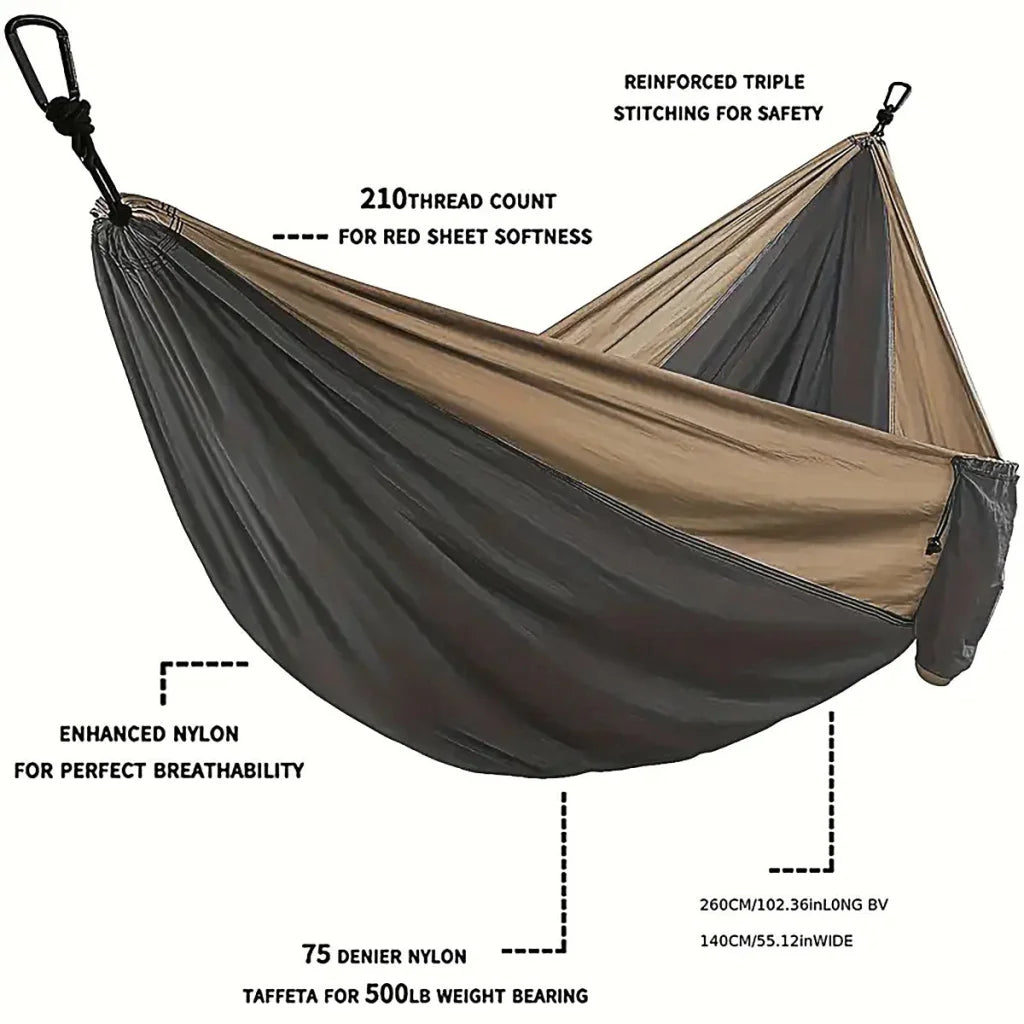 Outdoor Camping Hammock with Adjustable Strap Portable