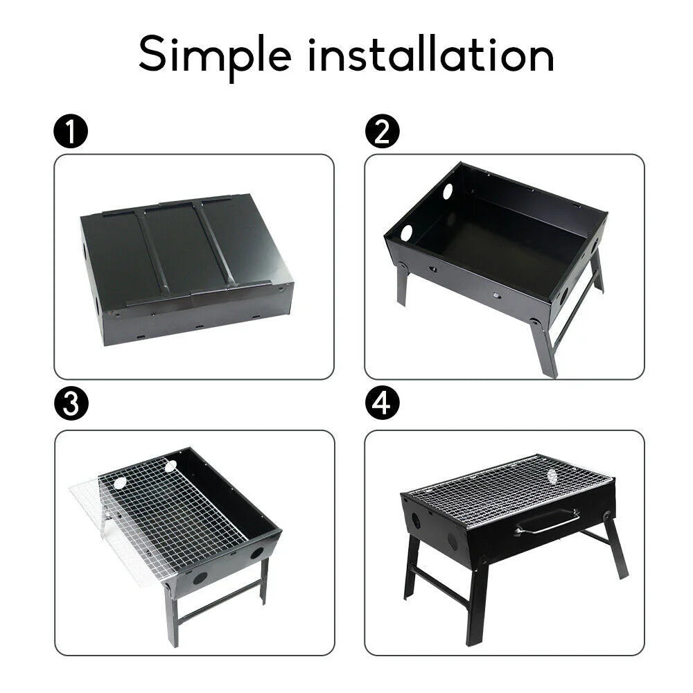 Outdoor Camping Portable & Foldable Charcoal BBQ Grill