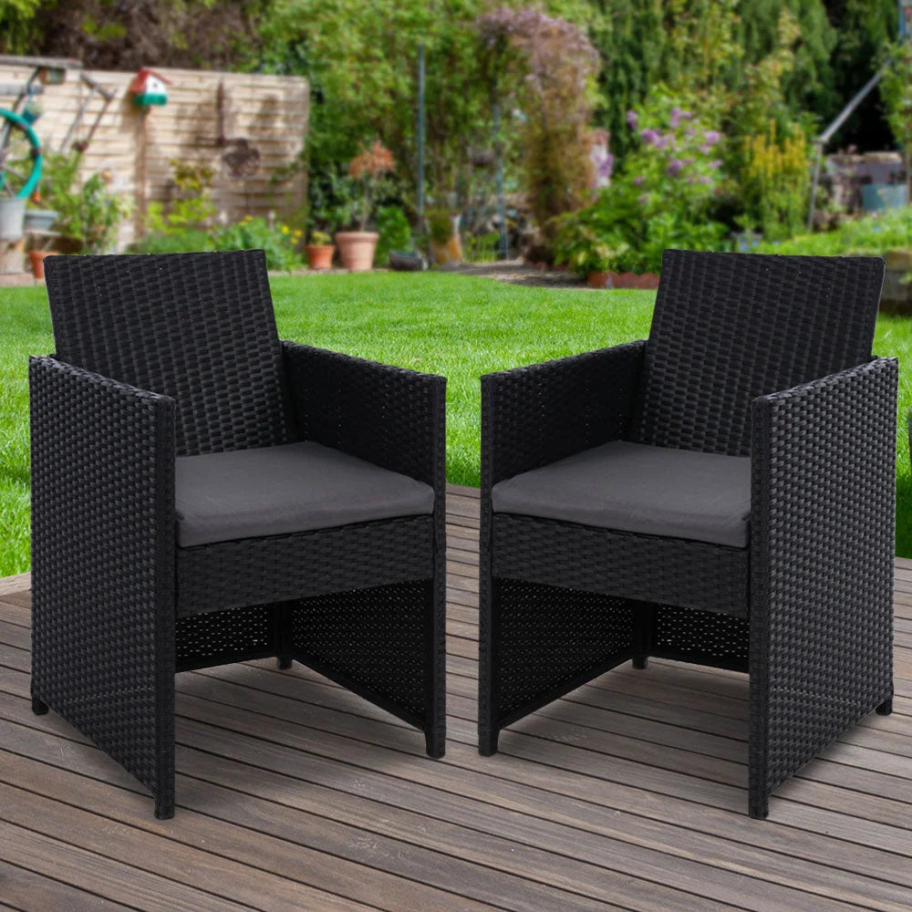 Outdoor Chairs Dining Patio Lounge Furniture Wicker Garden