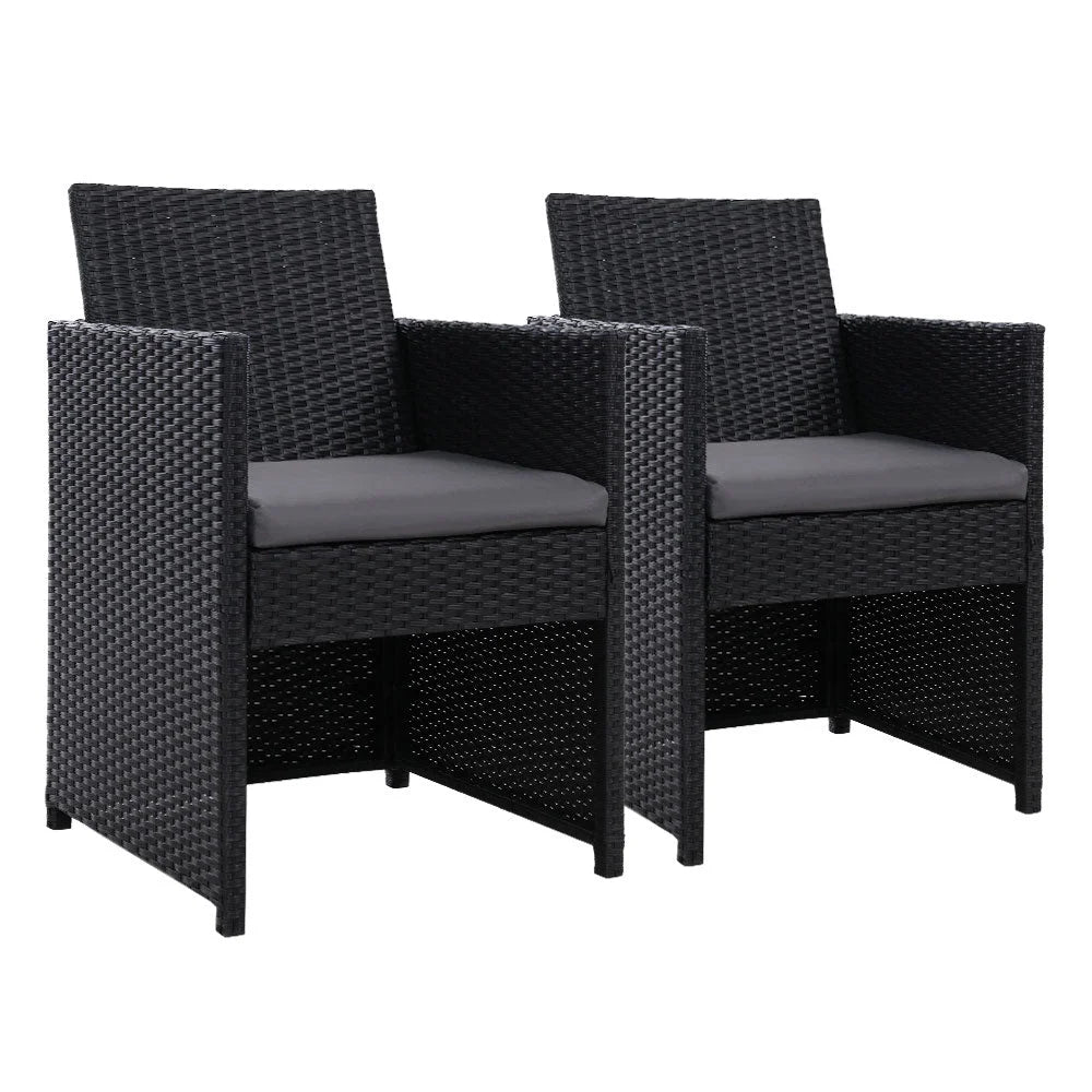 Outdoor Chairs Dining Patio Lounge Furniture Wicker Garden