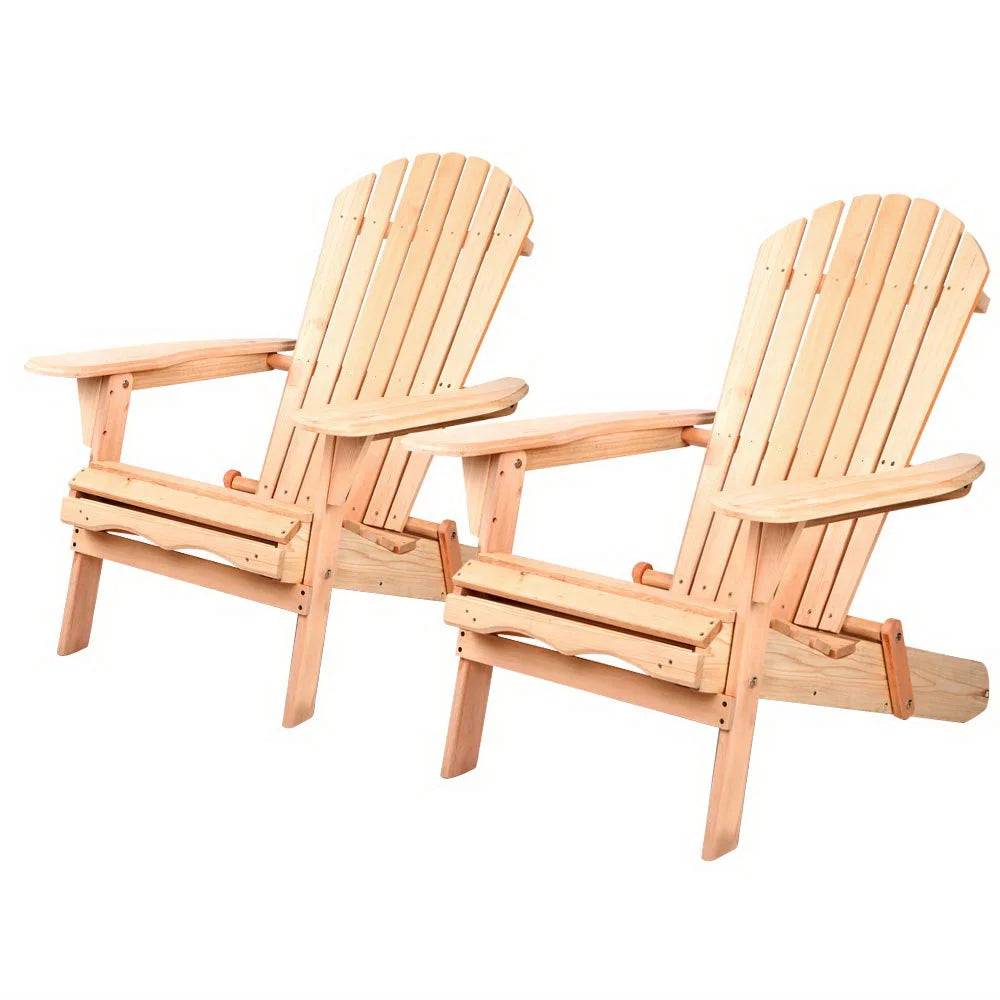 Outdoor Chairs Set of 2 Patio Furniture Beach Adirondack