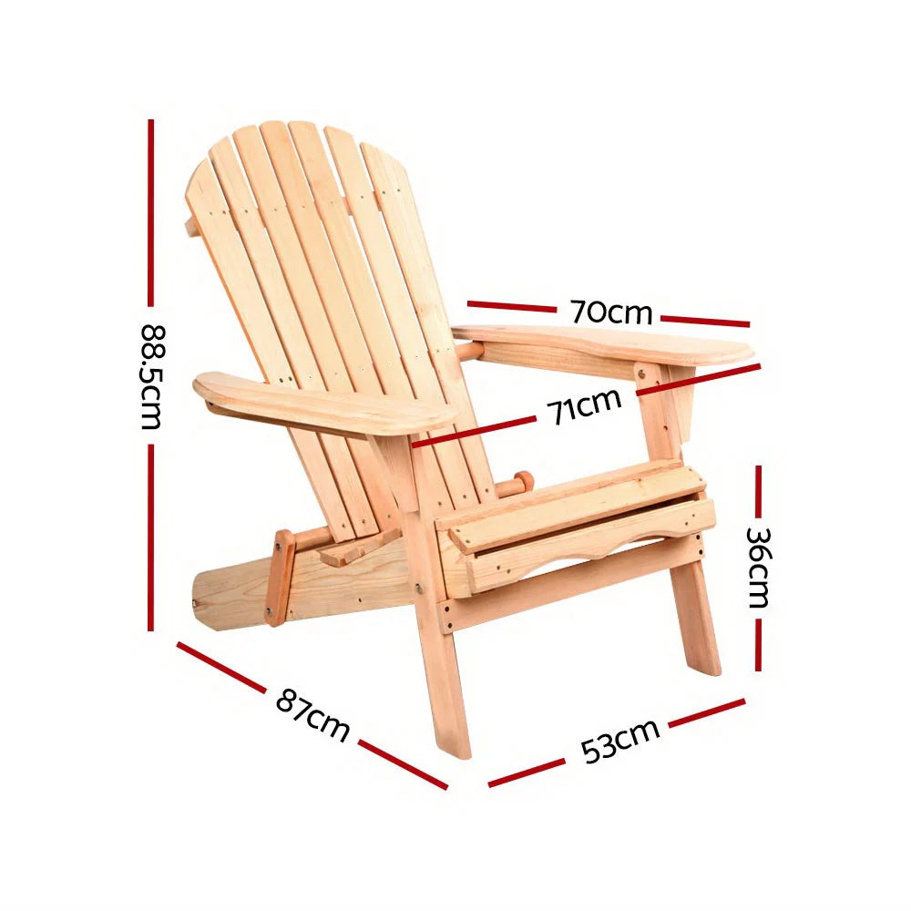 Outdoor Chairs Set of 2 Patio Furniture Beach Adirondack