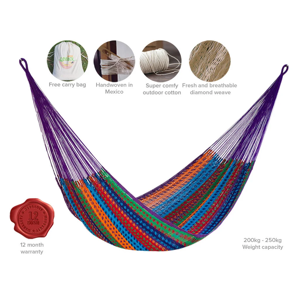 Outdoor Cotton Hammock Jumbo Size - Colorina - Hammocks
