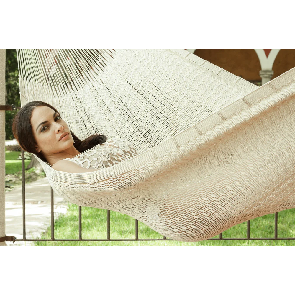 Outdoor Cotton Hammock King Size - Cream - Hammocks