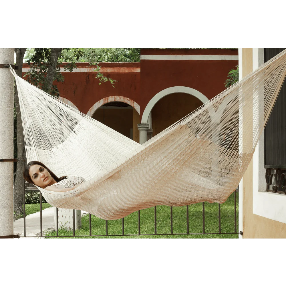 Outdoor Cotton Hammock Queen Size - Cream - Hammocks