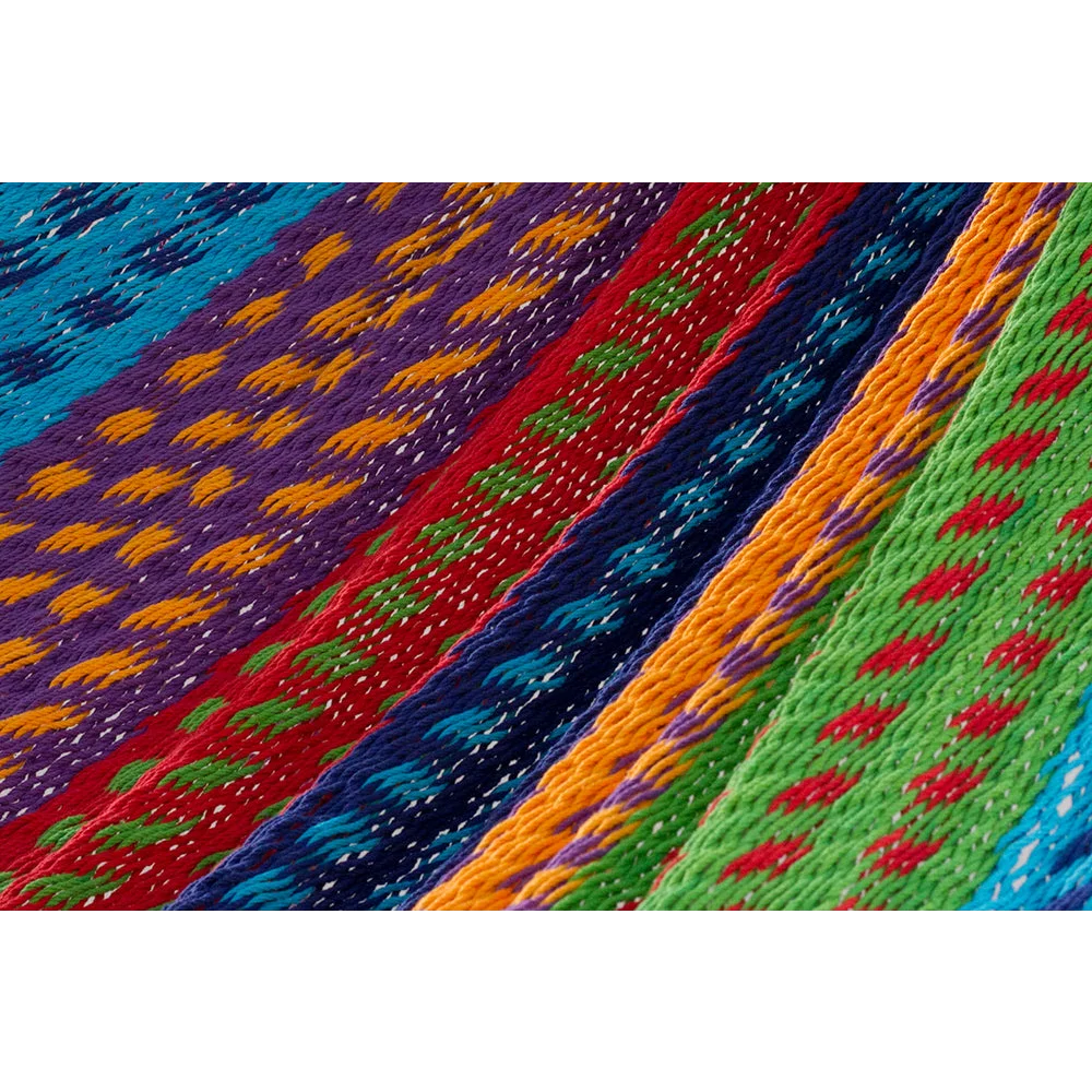 Outdoor Cotton Mayan Legacy Hammock with Hand Crocheted