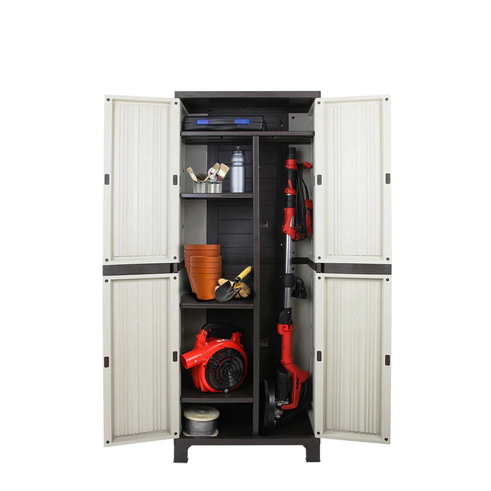 Storage cabinet with outdoor cupboard adjustable giantz