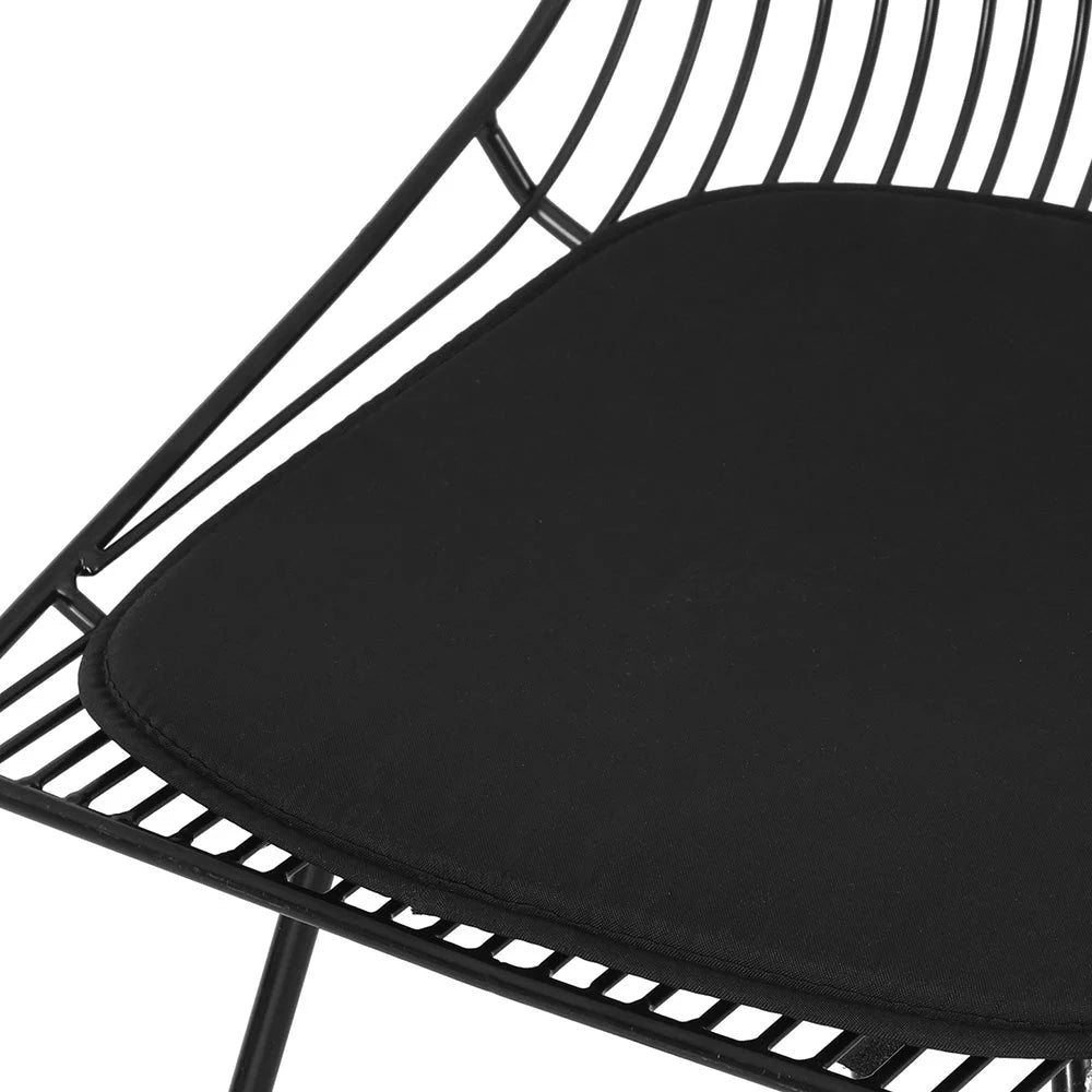 Outdoor Dining Chairs 2PC Steel Lounge Chair Patio Garden