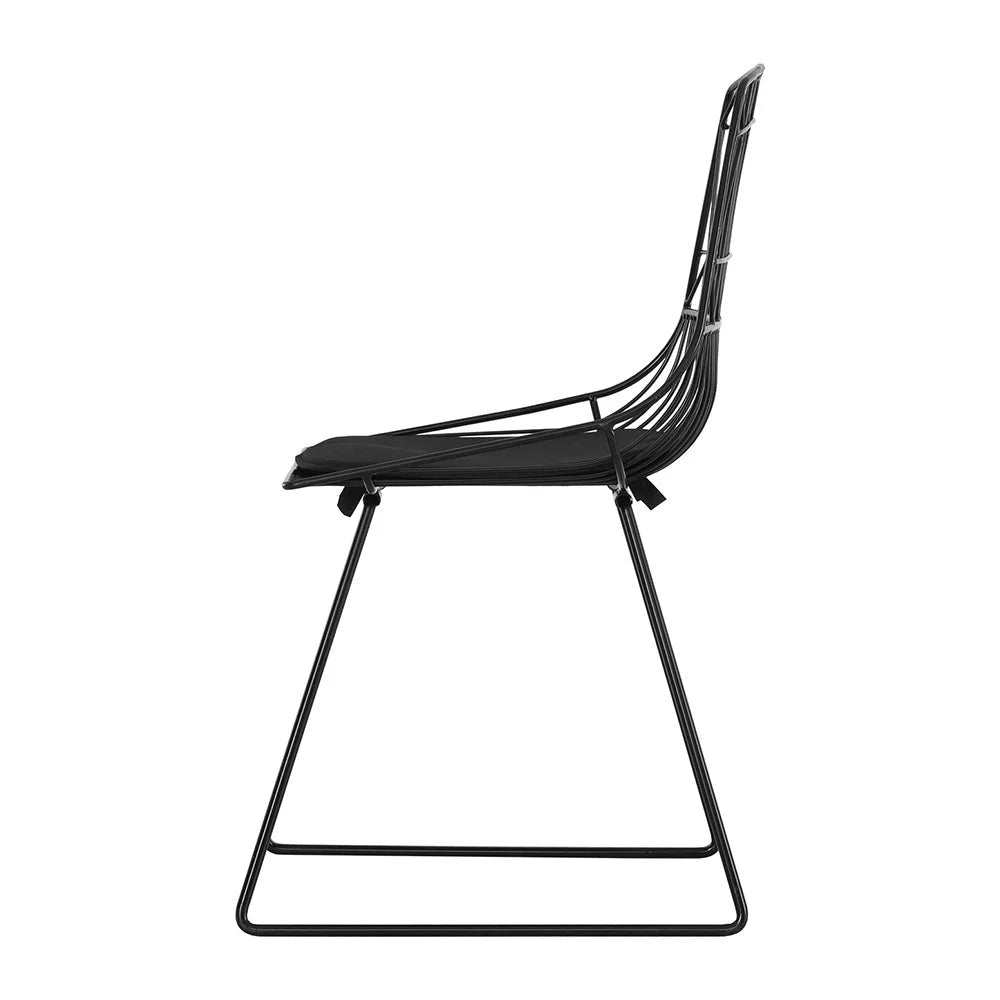 Outdoor Dining Chairs 2PC Steel Lounge Chair Patio Garden