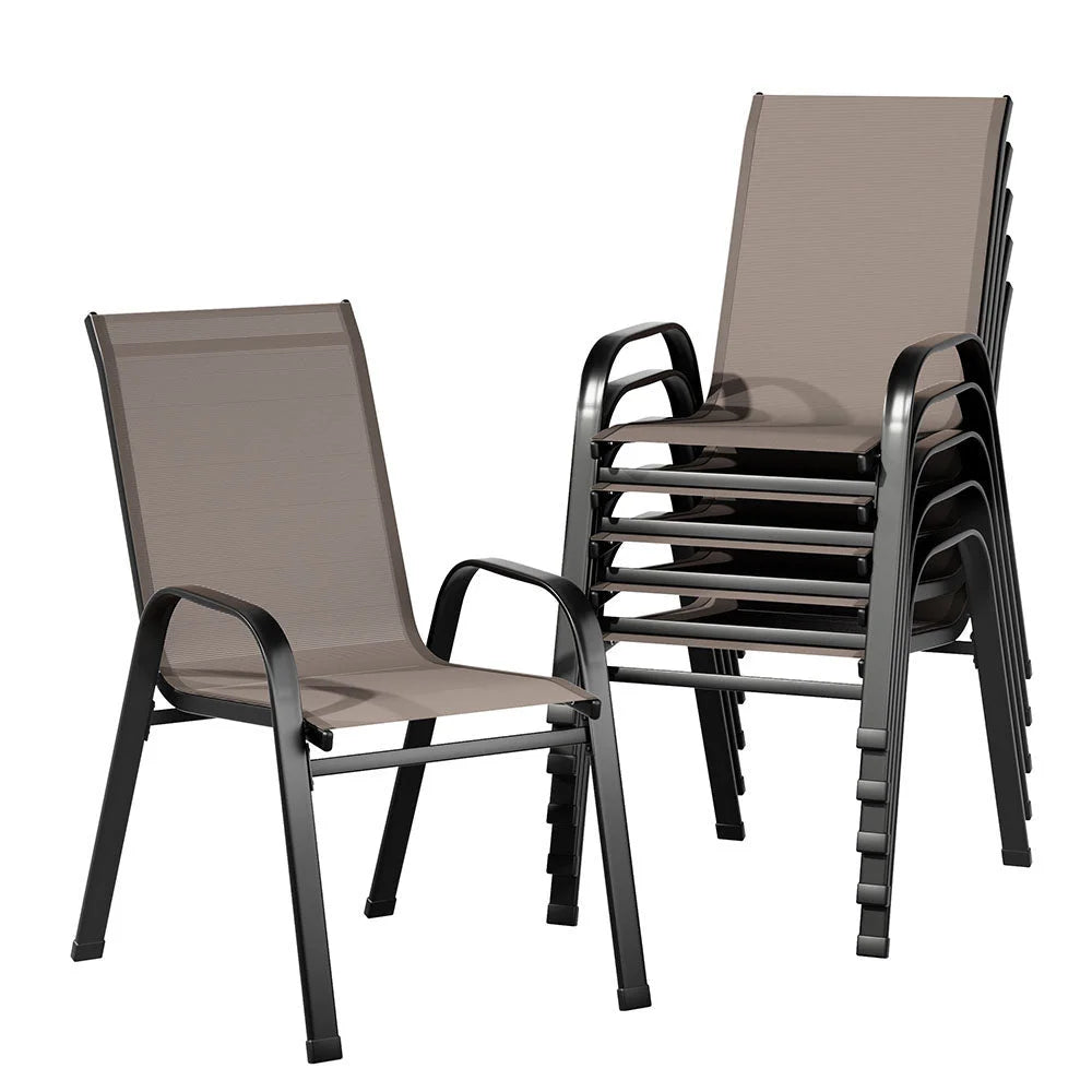Brown 6 6pcs dining chair for dining room seating