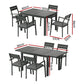 Black four seater outdoor dining setting