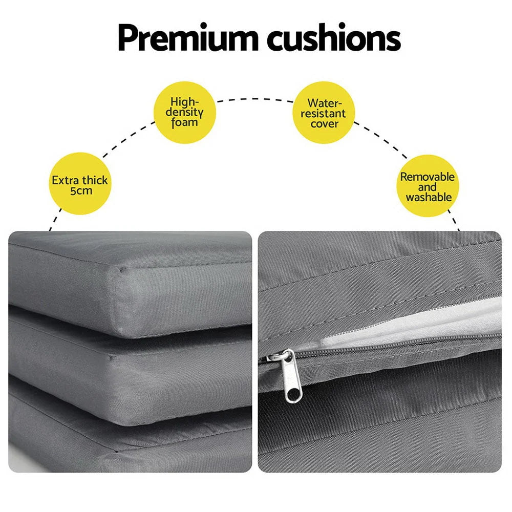 Outdoor Dining Set 5-Piece Aluminium Extendable Table