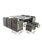 Outdoor Dining Set Bali 11PC - Grey
