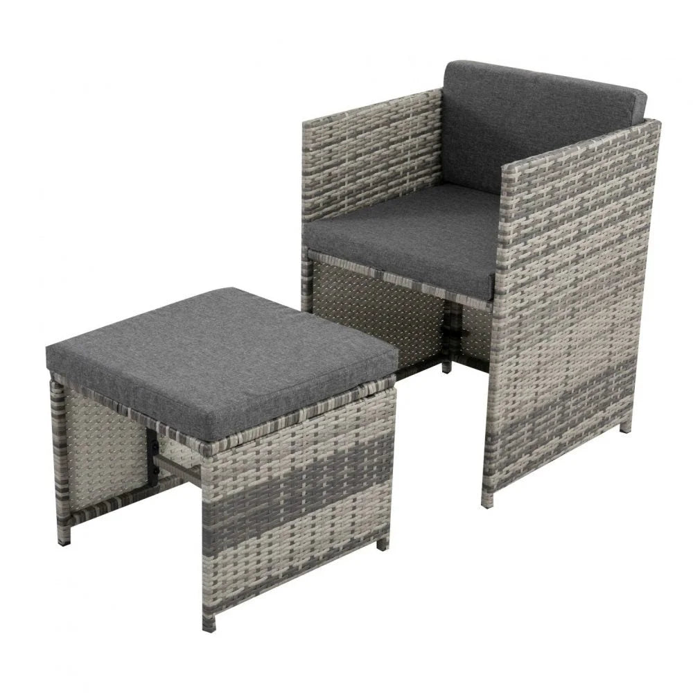 Outdoor Dining Set Bali 11PC - Grey