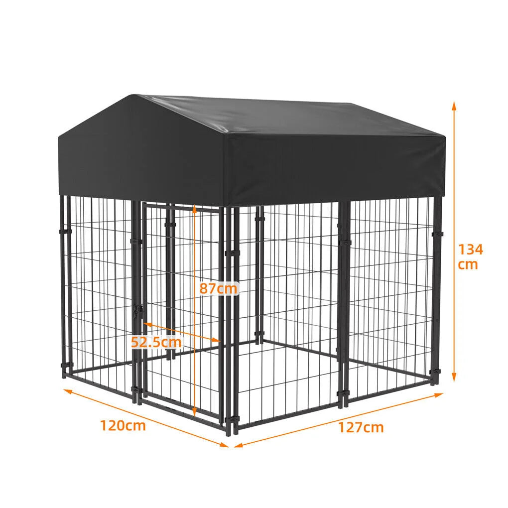 Outdoor Dog Kennel XS Pet Cage with Roof & Cover