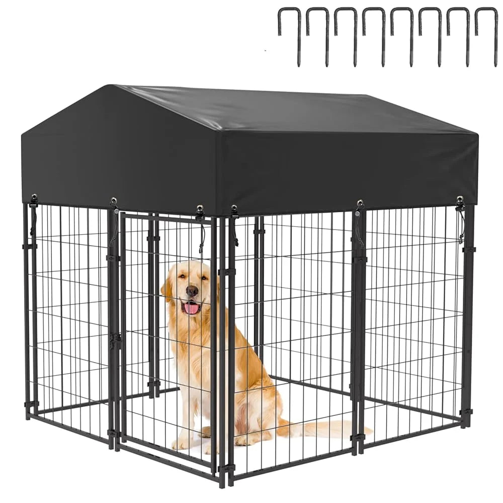 Outdoor Dog Kennel XS Pet Cage with Roof & Cover