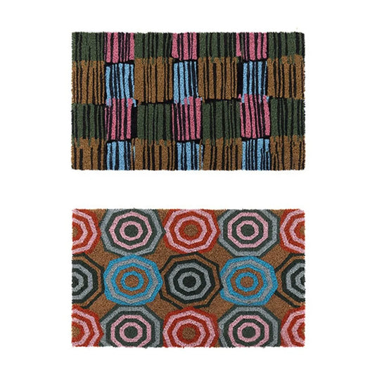 Outdoor Doormat Set of 2 for Front Door Entryway Cursive