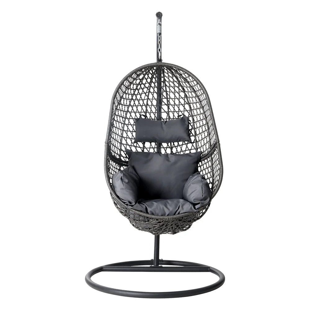 Outdoor Egg Swing Chair Wicker Rattan Furniture Pod Stand
