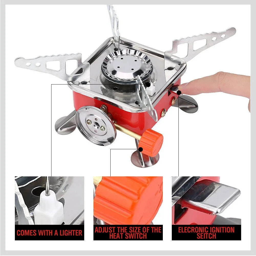 Outdoor Folding Mini Gas Burner Cooking Stove Butane Gas