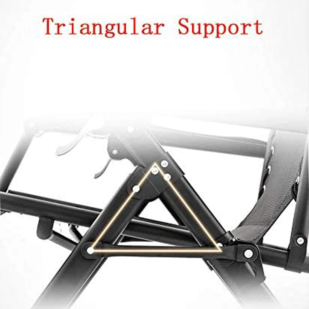 Outdoor Folding Reclining Garden Beach Chair Kingsize Sun