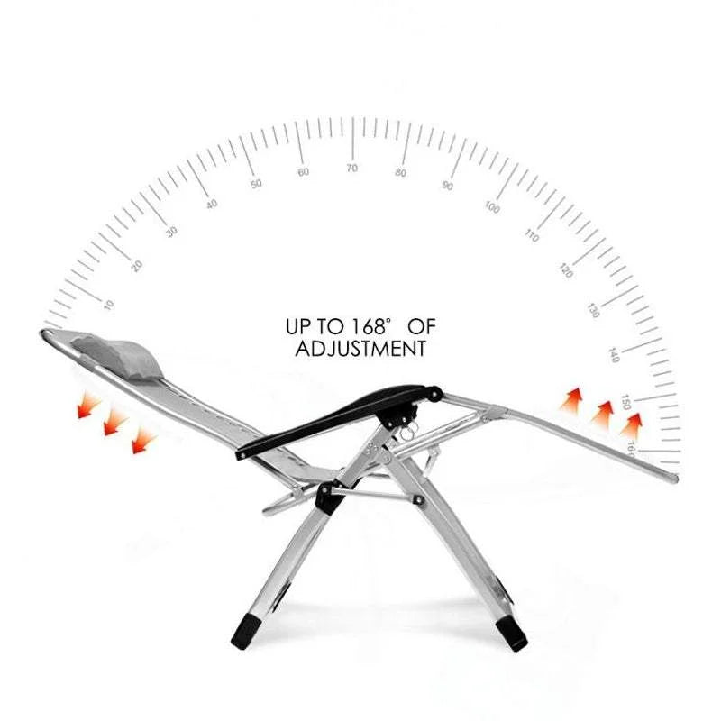 Outdoor Folding Reclining Garden Beach Chair Kingsize Sun