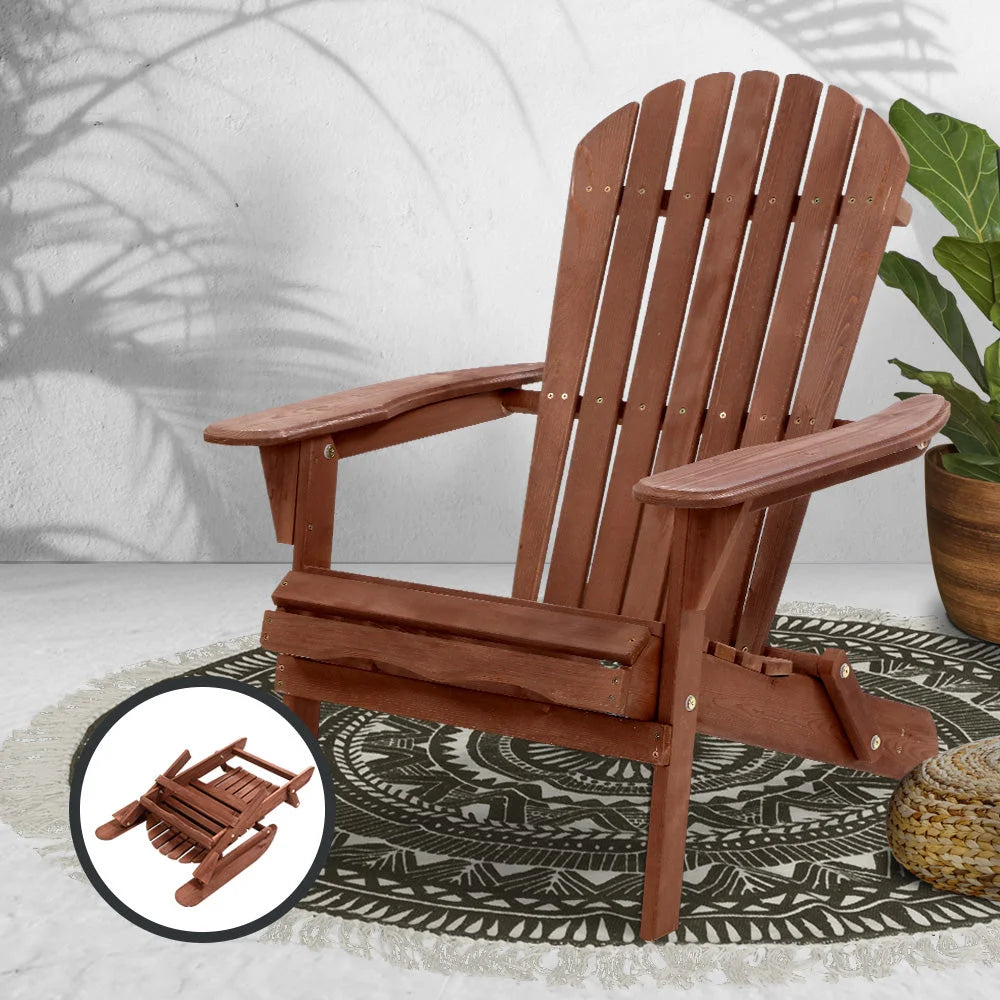 Outdoor Furniture Beach Chair Wooden Adirondack Patio