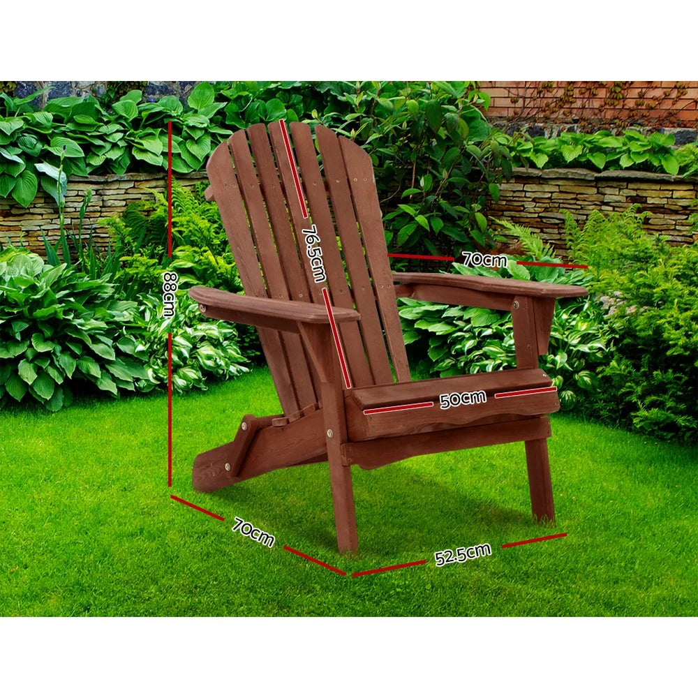 Outdoor Furniture Beach Chair Wooden Adirondack Patio