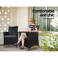 Furniture Bistro Dining Chair Table Wicker Patio Setting
