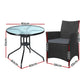 Wicker dining table for dining room meals