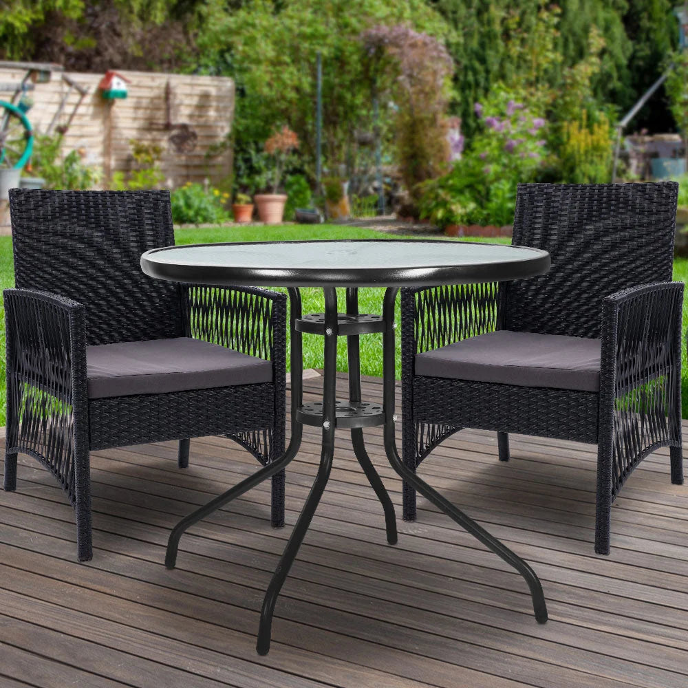 Outdoor Furniture Dining Chairs Wicker Garden Patio Cushion